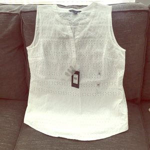 Eyelet Sleeveless Top